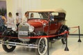 vintage car on display relic collector red auto Royalty Free Stock Photo