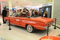 vintage car on display relic collector red auto Royalty Free Stock Photo