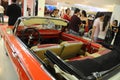 vintage car on display relic collector red auto Royalty Free Stock Photo