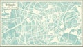 Goiania Brazil City Map in Retro Style. Outline Map