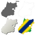 Goias blank outline map set Royalty Free Stock Photo