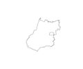 Goias outline map Brazil state region Royalty Free Stock Photo