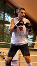 Current World heavyweight champion boxer Vitali Klitschko getting ready for championship fight