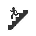 Going down stairs symbol Royalty Free Stock Photo