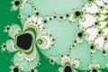 Going green fractal flowers mosaic ornament