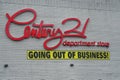 Going out of business sign on Century 21 department store in Long Island Royalty Free Stock Photo