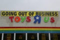 Going out of business sign on Toys R Us store Royalty Free Stock Photo