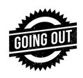 Going Out rubber stamp