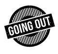 Going Out rubber stamp