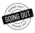 Going Out rubber stamp