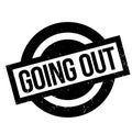 Going Out rubber stamp