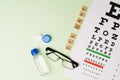 Going to the optometrist for an eye test Royalty Free Stock Photo