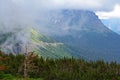 Going to the Sun Road in Glacier National Park. Royalty Free Stock Photo