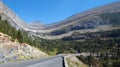 GOING TO THE SUN ROAD AT SIYEH BEND IN GLACIER NATIONAL PARK IN MONTANA USA Royalty Free Stock Photo