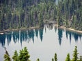 Going to the Sun Road, View of Landscape, snow fields In Glacier National Park around Logan Pass, Hidden Lake, Highline Trail, whi