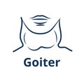 Goiter icon. Thyroid enlargment conceptual artwork Royalty Free Stock Photo