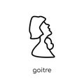 Goitre icon. Trendy modern flat linear vector Goitre icon on white background from thin line Diseases collection Royalty Free Stock Photo