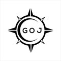 GOJ abstract technology circle setting logo design on white background. GOJ creative initials letter logo Royalty Free Stock Photo