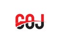GOJ Letter Initial Logo Design Vector Illustration Royalty Free Stock Photo