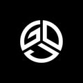 GOJ letter logo design on white background. GOJ creative initials letter logo concept. GOJ letter design Royalty Free Stock Photo