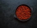 Goji berries on a black background. Royalty Free Stock Photo