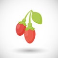 Goji berries flat icon