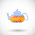 Goji berries tea flat icon