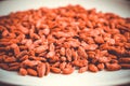 Goji berries in a white plate