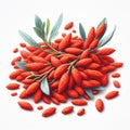 Goji berry, known for being rich in nutrients, originates from China. Healthy food. AI generated Royalty Free Stock Photo