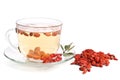 Goji fresh antioxidant tea Royalty Free Stock Photo