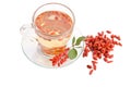 Goji fresh antioxidant tea Royalty Free Stock Photo