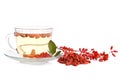 Goji fresh antioxidant tea Royalty Free Stock Photo