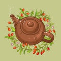 Goji tea vector illustration Royalty Free Stock Photo