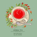 Goji tea vector illustration Royalty Free Stock Photo