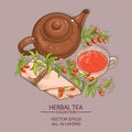 Goji tea vector illustration