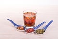 Goji Wolfberry, Chrysanthemum, Red Dates tea remedy to improve e Royalty Free Stock Photo