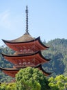 Goju-no-to Pagoda, Itsukushima island, Japan Royalty Free Stock Photo