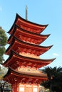 Goju-no-to pagoda in miyajima (japan) Royalty Free Stock Photo