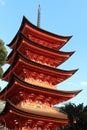 Goju-no-to pagoda in miyajima (japan) Royalty Free Stock Photo