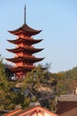 Goju-no-to pagoda in miyajima (japan) Royalty Free Stock Photo