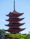 Goju-no-to Pagoda, Itsukushima island, Japan Royalty Free Stock Photo