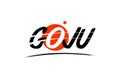 goju word text logo icon with red circle design Royalty Free Stock Photo