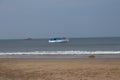 Gokarna Beach - tourists boat sailing - Arabian sea - beach holiday