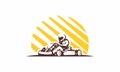 Gokart speed racing logo Royalty Free Stock Photo