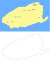 Gokceada island map - cdr format