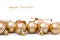Gokd Christmas baubles Royalty Free Stock Photo