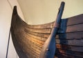 Gokstad ship excavated from ship burial archeological site, exhibited in Viking Ship Museum on Bygdoy peninsula of Oslo, Norway Royalty Free Stock Photo