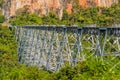 Gokteik (Goteik or Gok Teik) viaduct on the railway line Mandalay - Hsipaw, Myanm Royalty Free Stock Photo