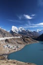 Gokyo Ri - view of lake no3 Royalty Free Stock Photo