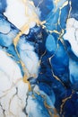 A Gol Closeup: A Blue Gold Marble with Aerial Veins and Architec